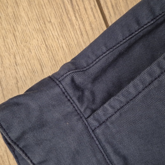 FLINT AND TINDER Solid Dark Blue Sz 32 x 9" Mens 365 Chino Casual Shorts NEW - Picture 3 of 8